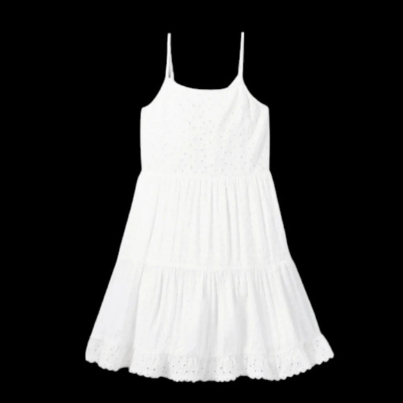 NWT Art Class Girls Eyelet White Dress L 10/12 - Picture 1 of 8